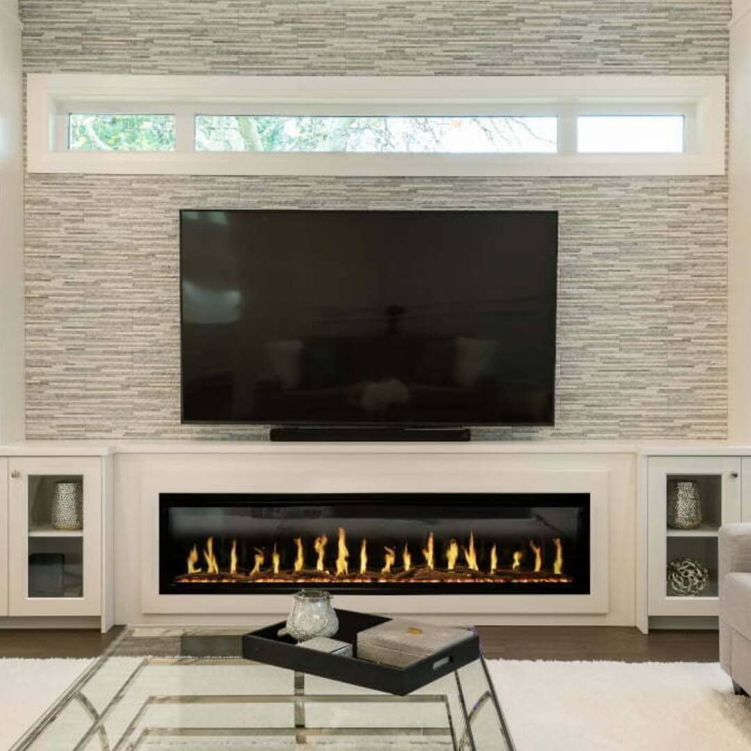 Eclipse Home 100-Inch Wall-Mounted/Recessed Electric Fireplace