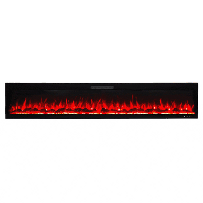 Eclipse Home 84-Inch Electric Fireplace – Modern 3D Flame with WiFi & Sound