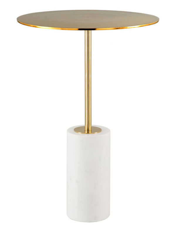 Modern Marmar marble bedside table with sleek design, featuring polished stone surface and minimalist structure