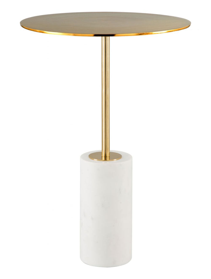 Modern Marmar marble bedside table with sleek design, featuring polished stone surface and minimalist structure