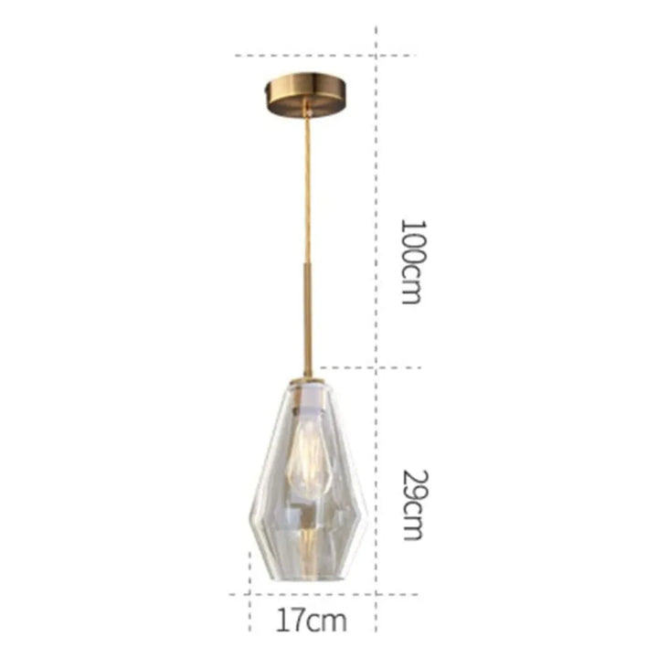 Front view of Modern Minimalist Glass Pendant Light – Elegant design with clear glass, perfect for adding a modern touch to contemporary spaces.
