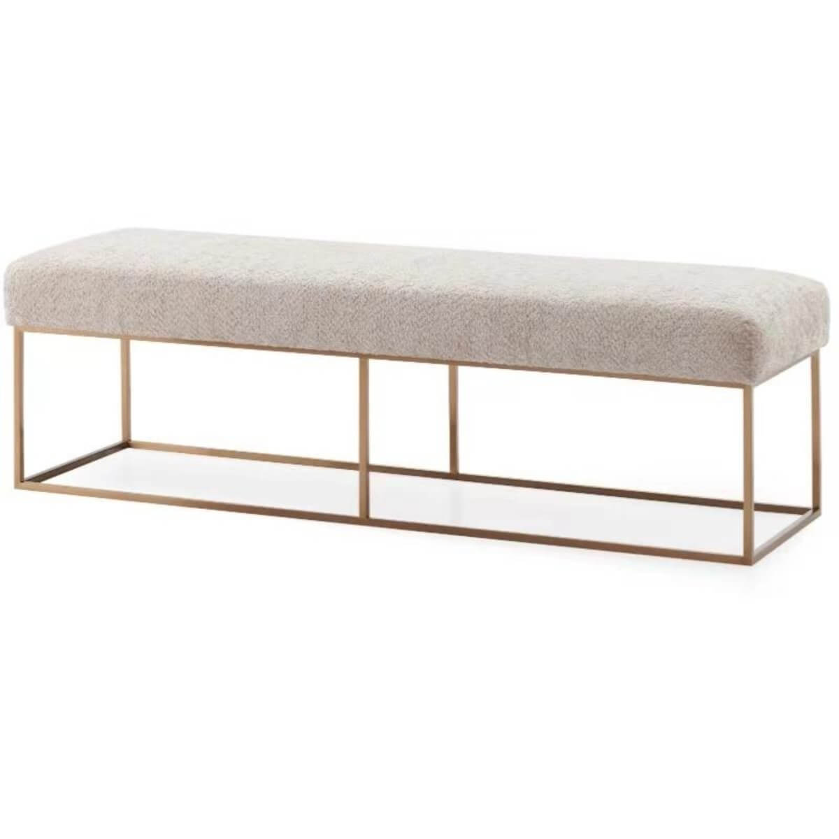 Modern Peaceful padded velvet bedroom bench – featuring soft velvet upholstery, cushioned seat, and sleek contemporary design for elegant bedroom décor