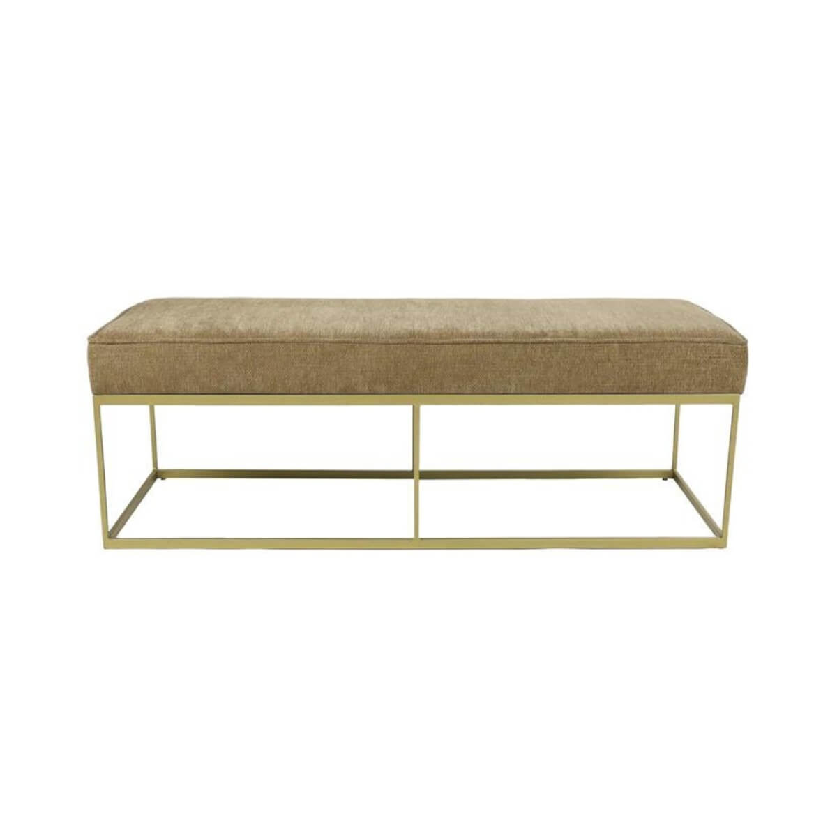 Modern Peaceful padded velvet bedroom bench – stylish design with plush velvet cushioning and sleek legs, ideal for modern interior settings