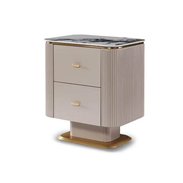 Modern Serene Surface bedside table – sleek minimalist design with smooth finish and functional storage for contemporary bedrooms