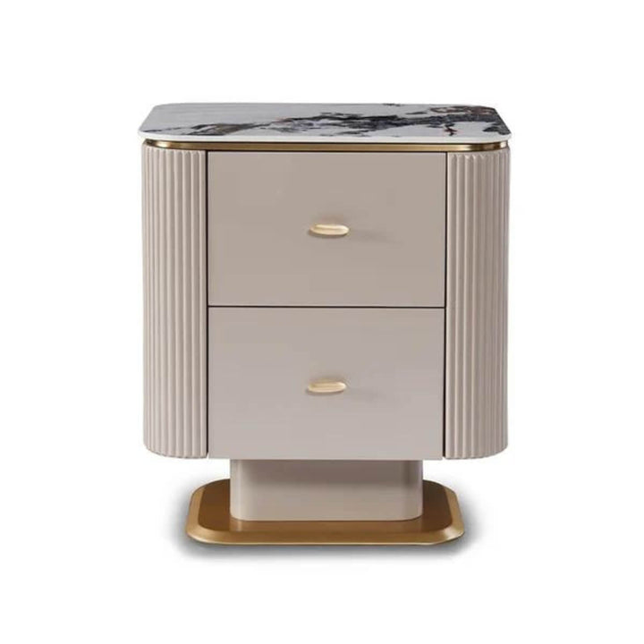 Modern Serene Surface bedside table with sleek design, smooth surface, and built-in storage drawer – ideal for minimalist bedroom décor
