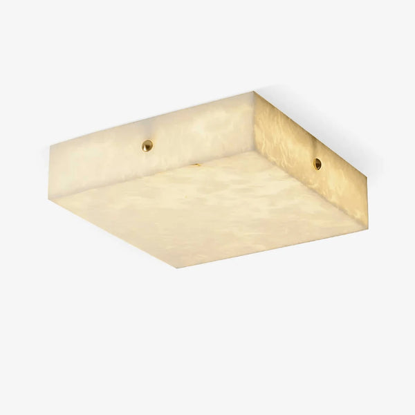 Modern square alabaster ceiling light for elegant and contemporary home lighting