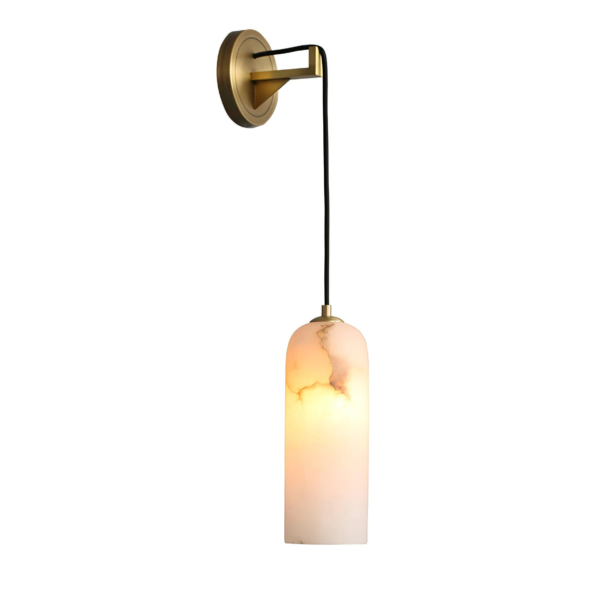Monty Marble Wall Lamp Side View Modern Elegant Indoor Lighting Fixture