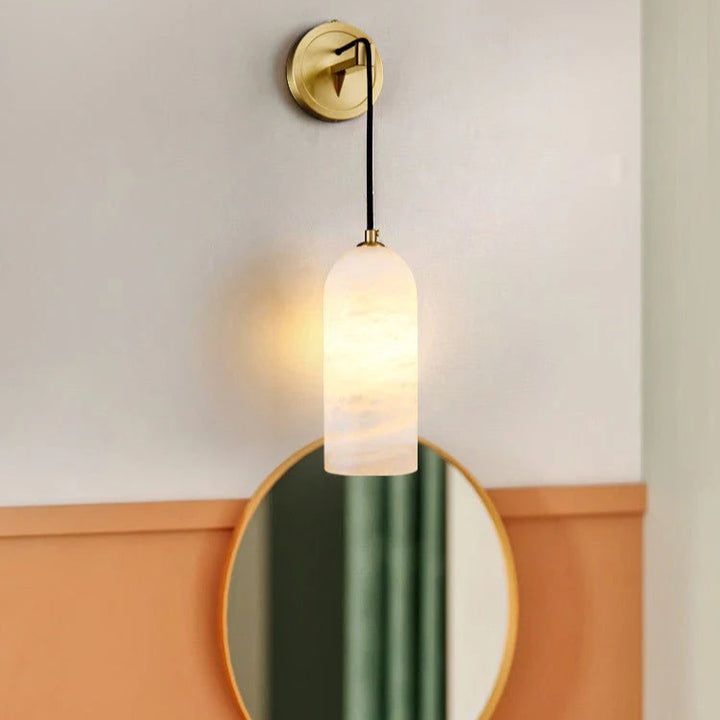 Monty Marble Wall Lamp Front View Modern Elegant Indoor Wall Lighting Fixture