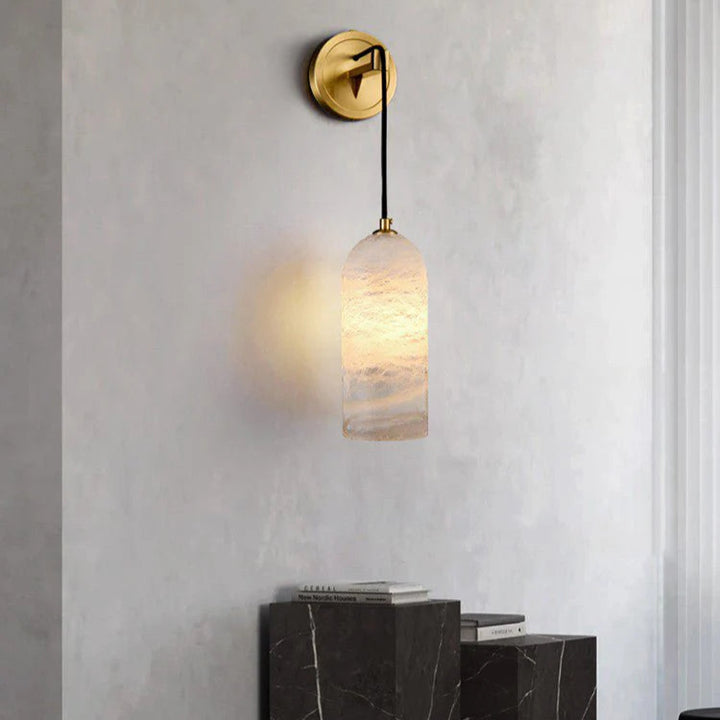 Monty Marble Wall Lamp Side View Modern Elegant Indoor Wall Lighting Fixture