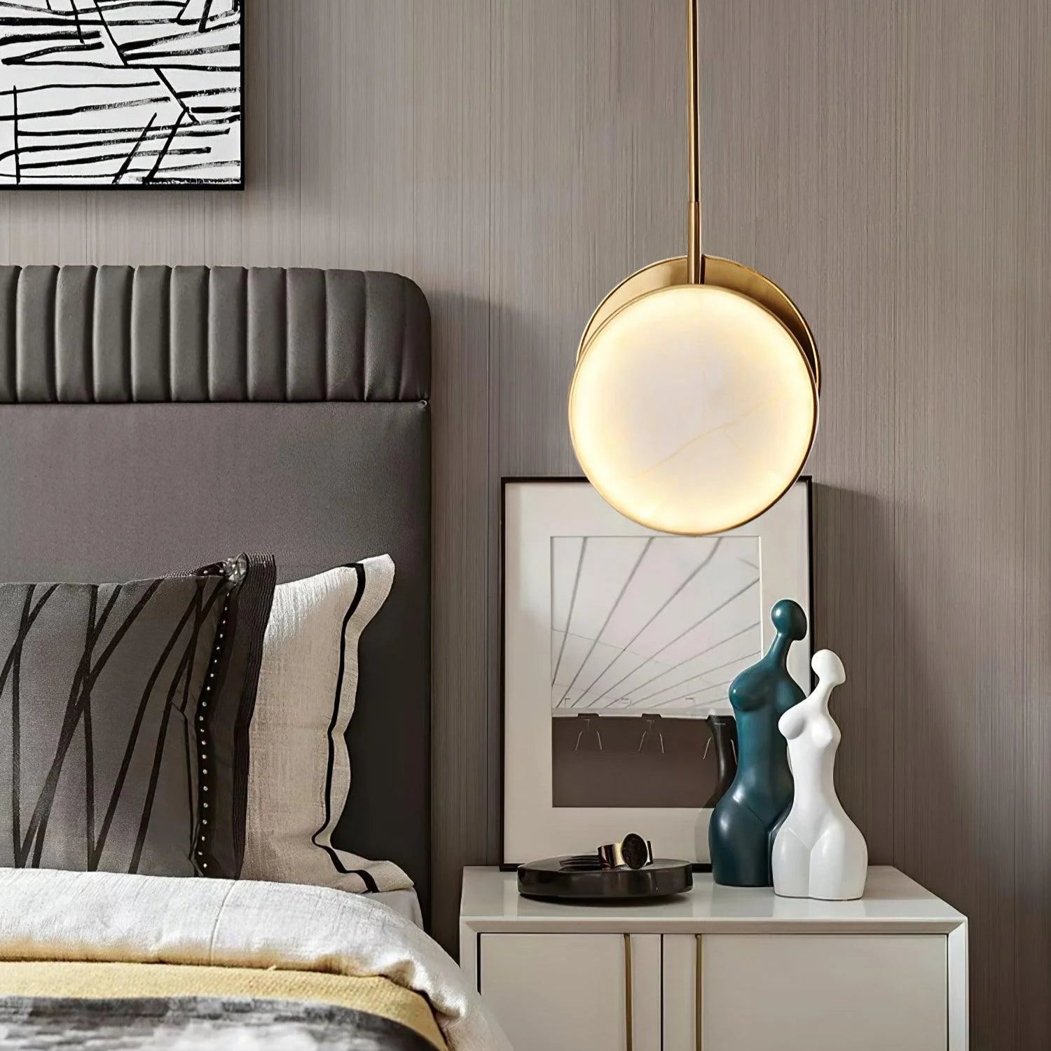 Front view of Moonshade pendant light for modern and stylish home lighting