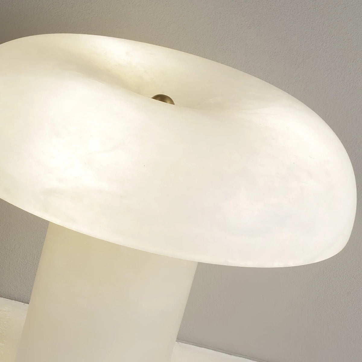 Luxury mushroom marble table lamp lighting decor top view for home interiors