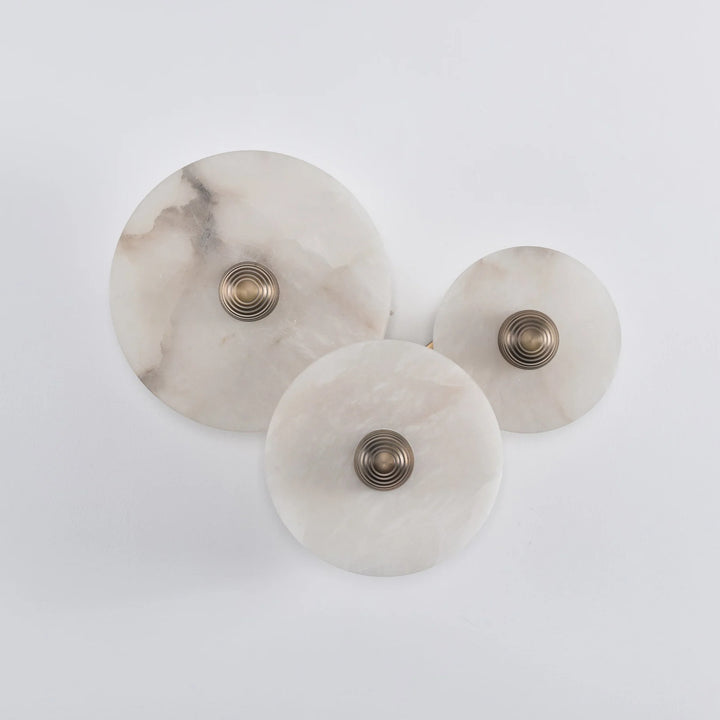 Nayra round alabaster wall lamp, modern lighting, model 27 for stylish décor