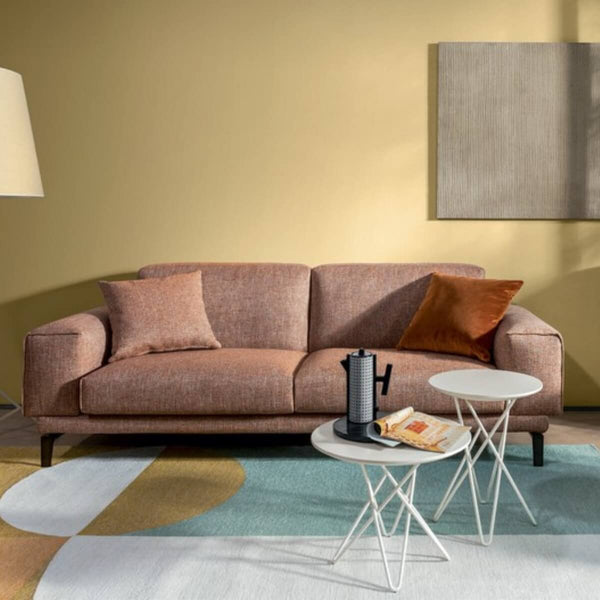 Nirvana Nights cotton linen sofa with plush cushions and sleek modern design
