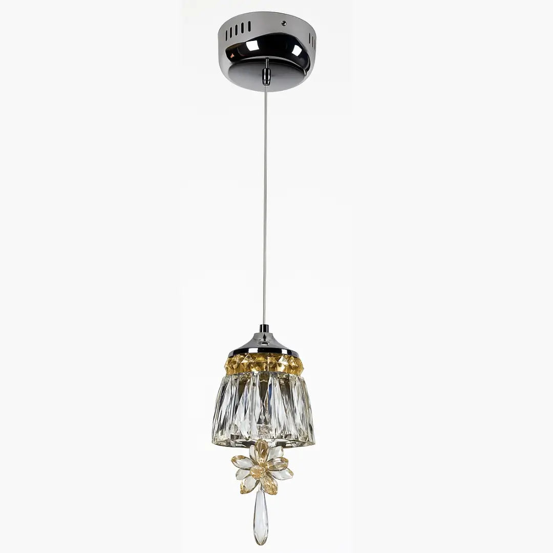 Nova crystal chrome pendant light over kitchen island – elegant modern lighting fixture