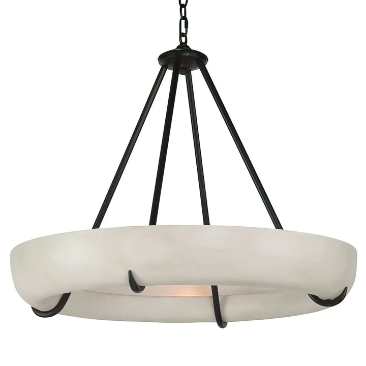 Orion alabaster chandelier, modern elegant hanging ceiling light for stylish home interiors