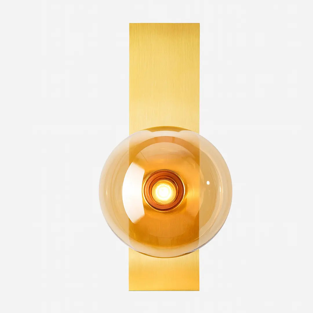 Oris copper wall light single fixture, modern indoor lighting with warm copper finish
