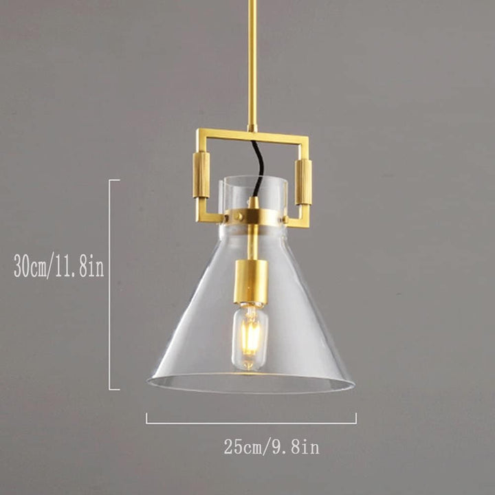 Orlina Modern Glass Pendant Light Dimension Display Elegant Contemporary Lighting