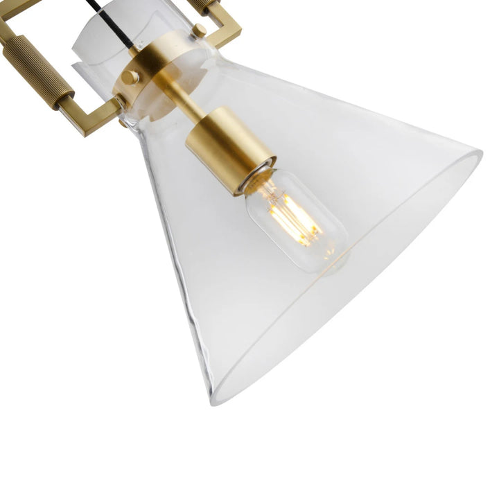 Orlina Modern Glass Pendant Light – Detailed Close-Up View Highlighting Transparent Glass Shade and Minimalist Pendant Design