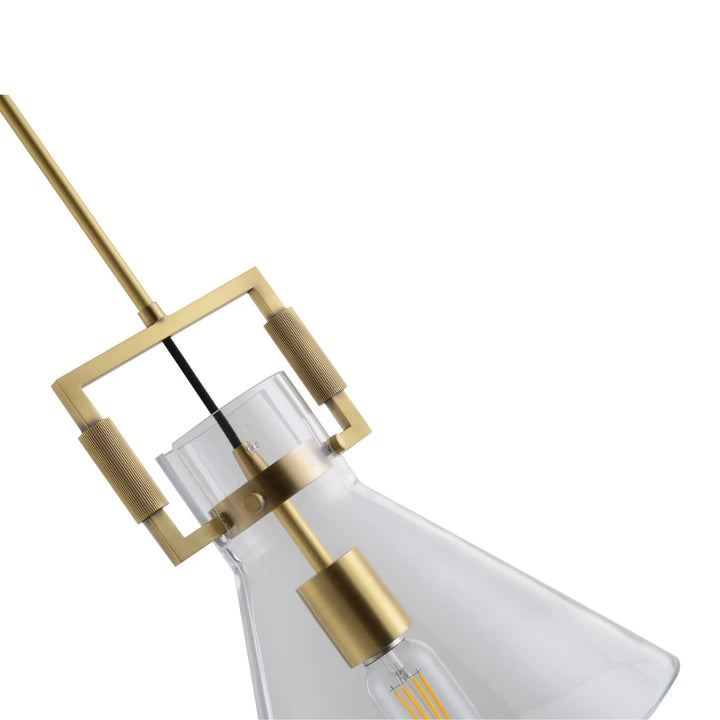 Orlina Modern Glass Pendant Light – Close-Up Detail of Cable Connection Showing How Pendant Hangs Securely
