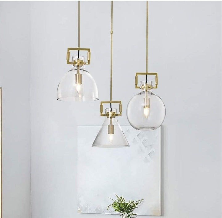 Orlina Modern Minimalist Glass Pendant Light Hanging View Elegant Home Lighting