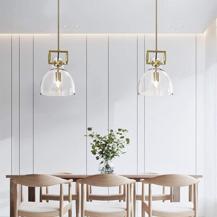 Orlina Modern Minimalist Glass Pendant Light Hanging Over Dining Table Elegant Lighting