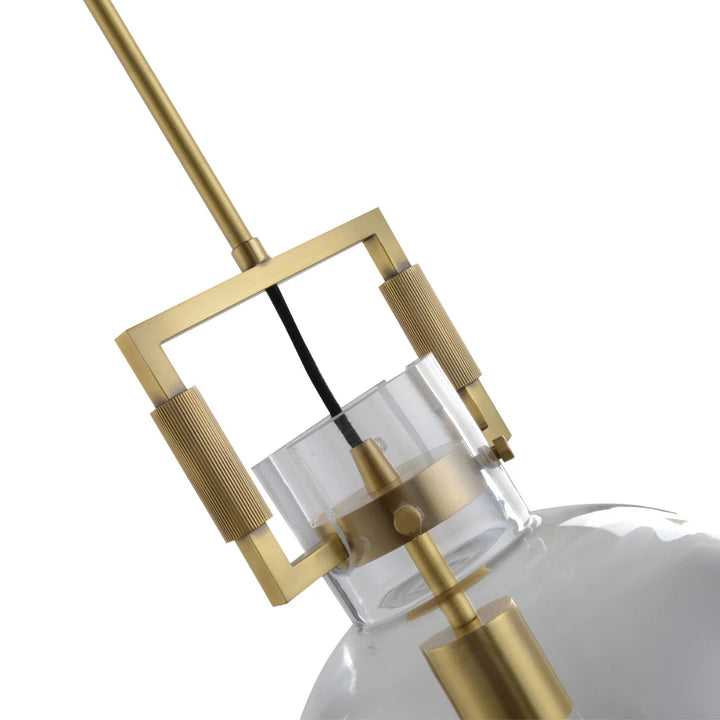 Orlina Modern Minimalist Glass Pendant Light – Close-Up View of Adjustable Cable and Suspension Details for Hanging Fixture