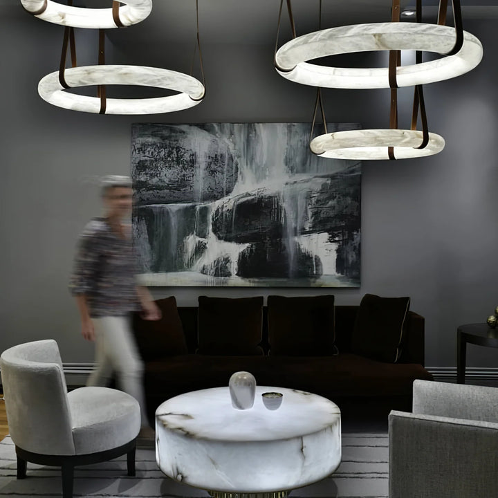 Oslo pendant light in living room view, modern lighting decor for stylish home interiors