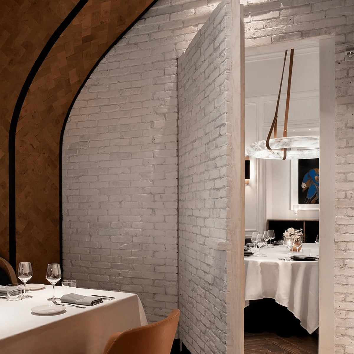 Oslo pendant light in dining room, elegant modern lighting decor for stylish home interiors