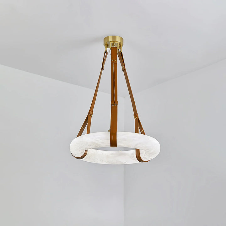 Oslo pendant light B front view – modern round lighting for elegant contemporary interiors