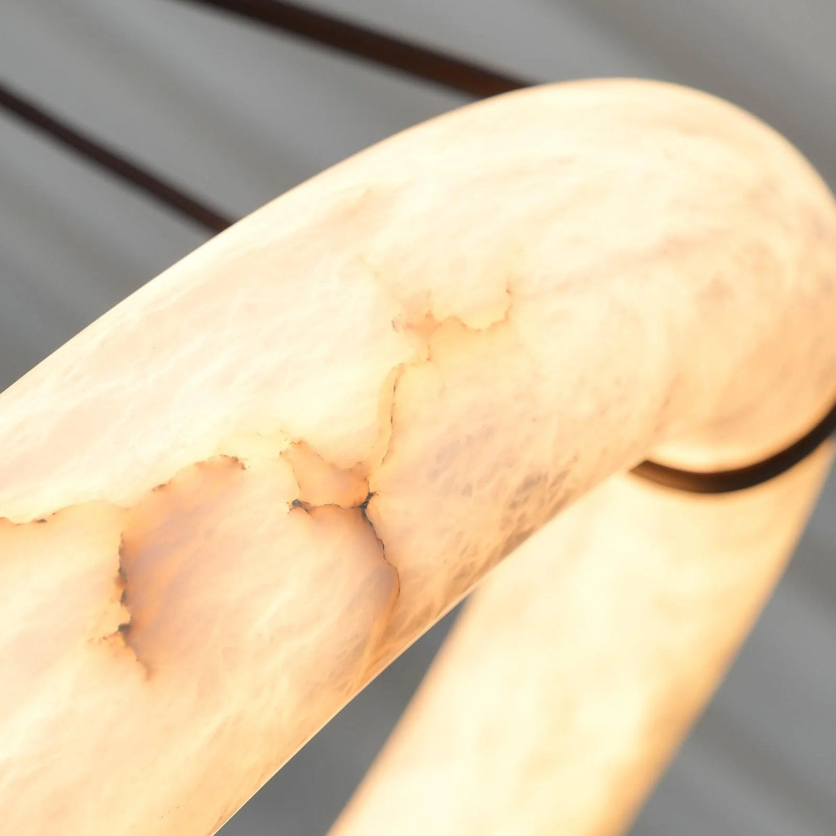 Oslo marble pendant light B close-up – modern ring lighting for stylish contemporary interiors