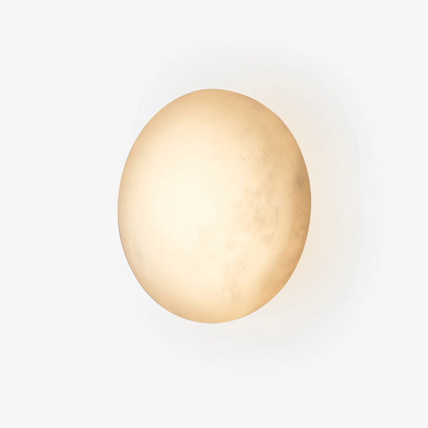 Pebble alabaster wall light with elegant marble finish, modern decorative lighting for home interiors