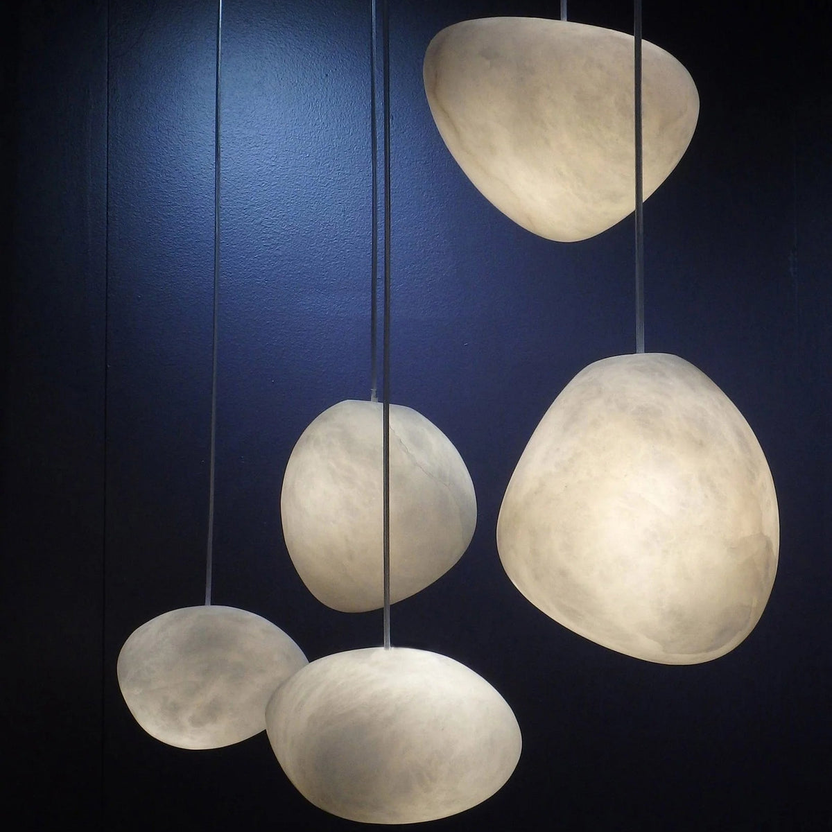 Pebbles Alabaster Pendant Lamp Hanging Modern Elegant Indoor Lighting Fixture