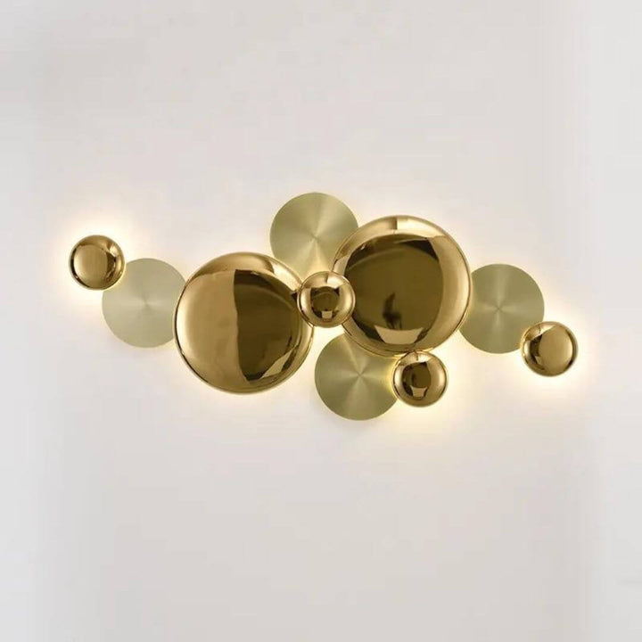 Phosphorescent LED metal wall light with sleek modern design, perfect for ambient interior lighting