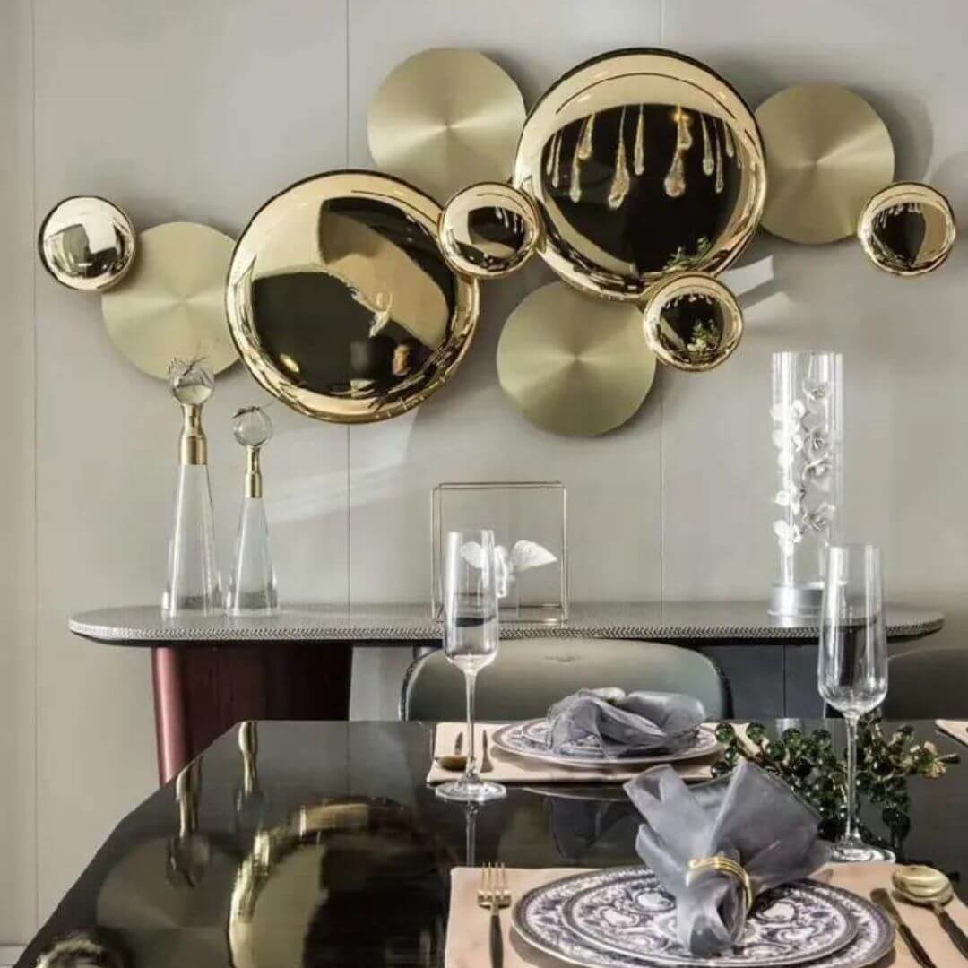 Phosphorescent LED metal wall light with contemporary design, ideal for modern and ambient interior lighting