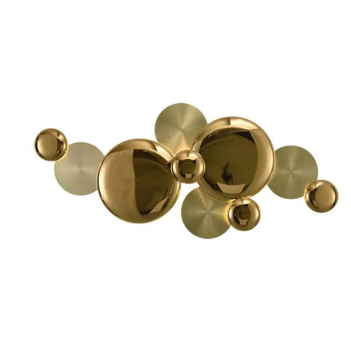 Phosphorescent LED metal wall light with sleek design, providing energy-efficient ambient lighting for interiors