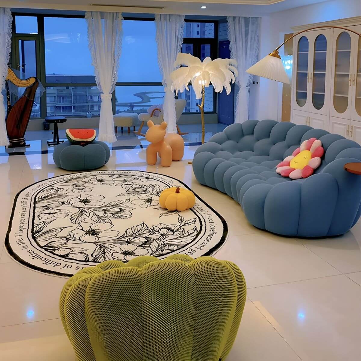 Plush Perch sofa with innovative 3D fabric – modern design offering deep comfort, textured upholstery, and contemporary elegance