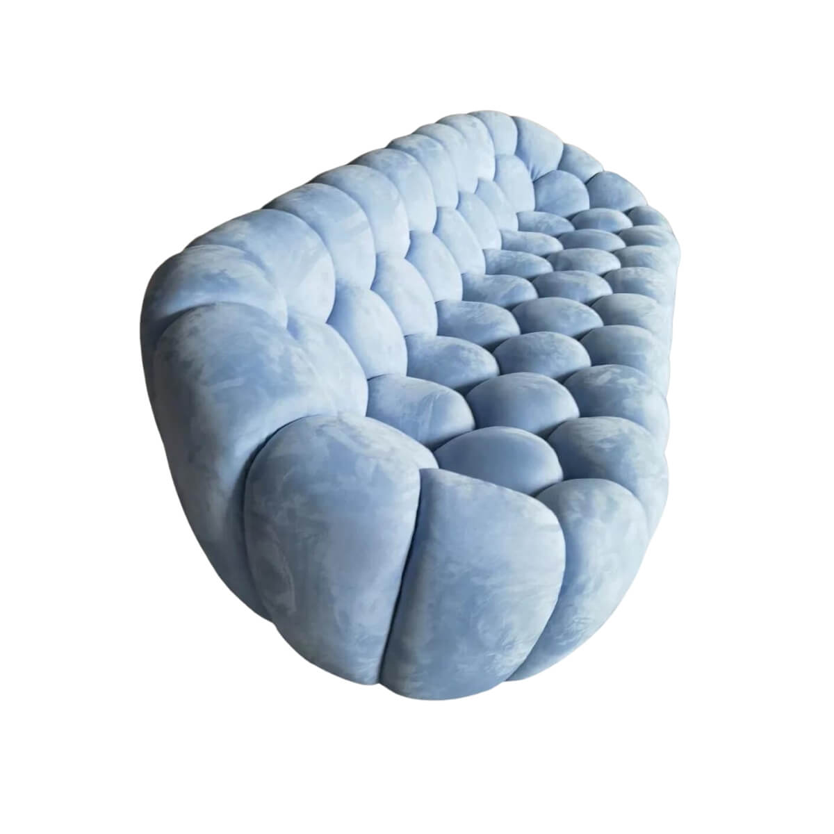 Plush Perch sofa with 3D fabric upholstery – contemporary design with textured fabric and plush cushions for added comfort