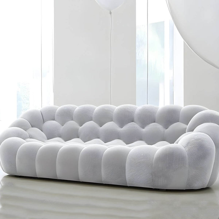 Plush Perch sofa featuring 3D fabric upholstery – modern, textured design with deep cushioning for maximum comfort