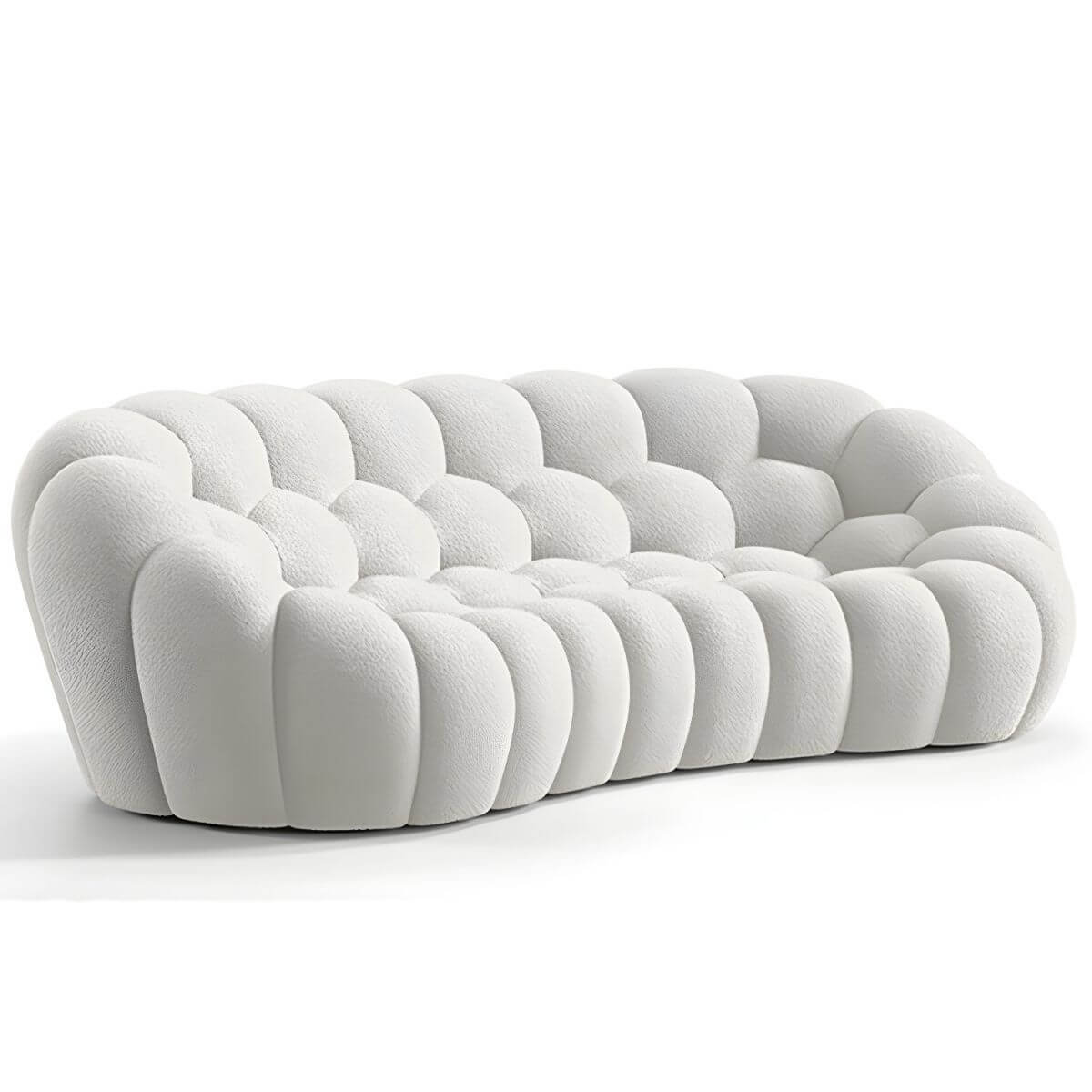 Plush Perch sofa with 3D fabric upholstery – stylish modern design combining textured fabric and plush comfort