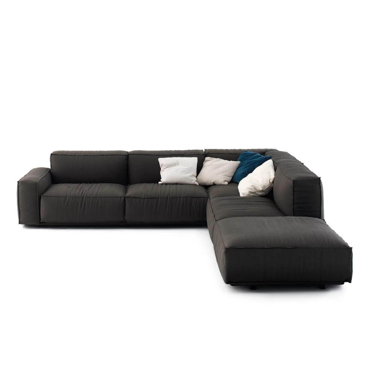 PlushParadise cotton linen sofa with soft cushions and modern design
