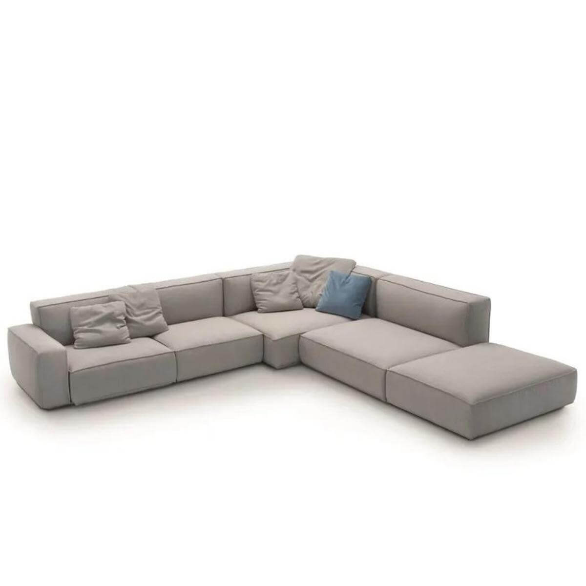 PlushParadise cotton linen sofa with soft cushions and modern design