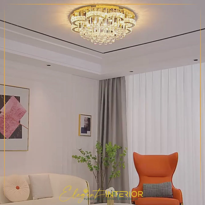  Video view of elegant interior featuring clouds flush mount light fixture