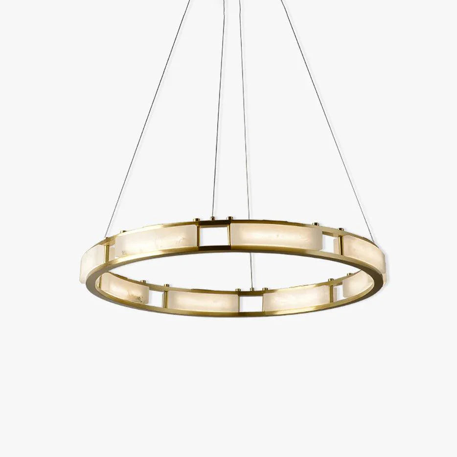 Qatar luxury alabaster chandelier front view highlighting elegant crystals and sophisticated modern design