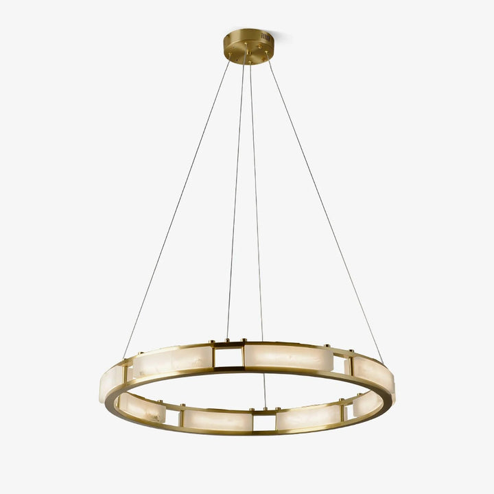 Qatar luxury alabaster chandelier front hanging view showcasing elegant crystals and sophisticated modern design