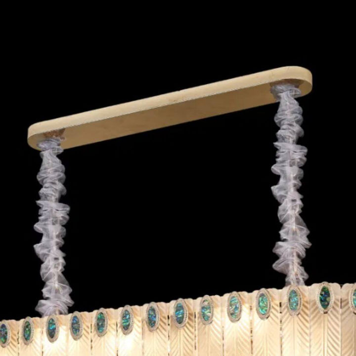 Radiance Gold Metal and Crystal Ceiling Light Base – Elegant Modern Lighting Fixture Detail