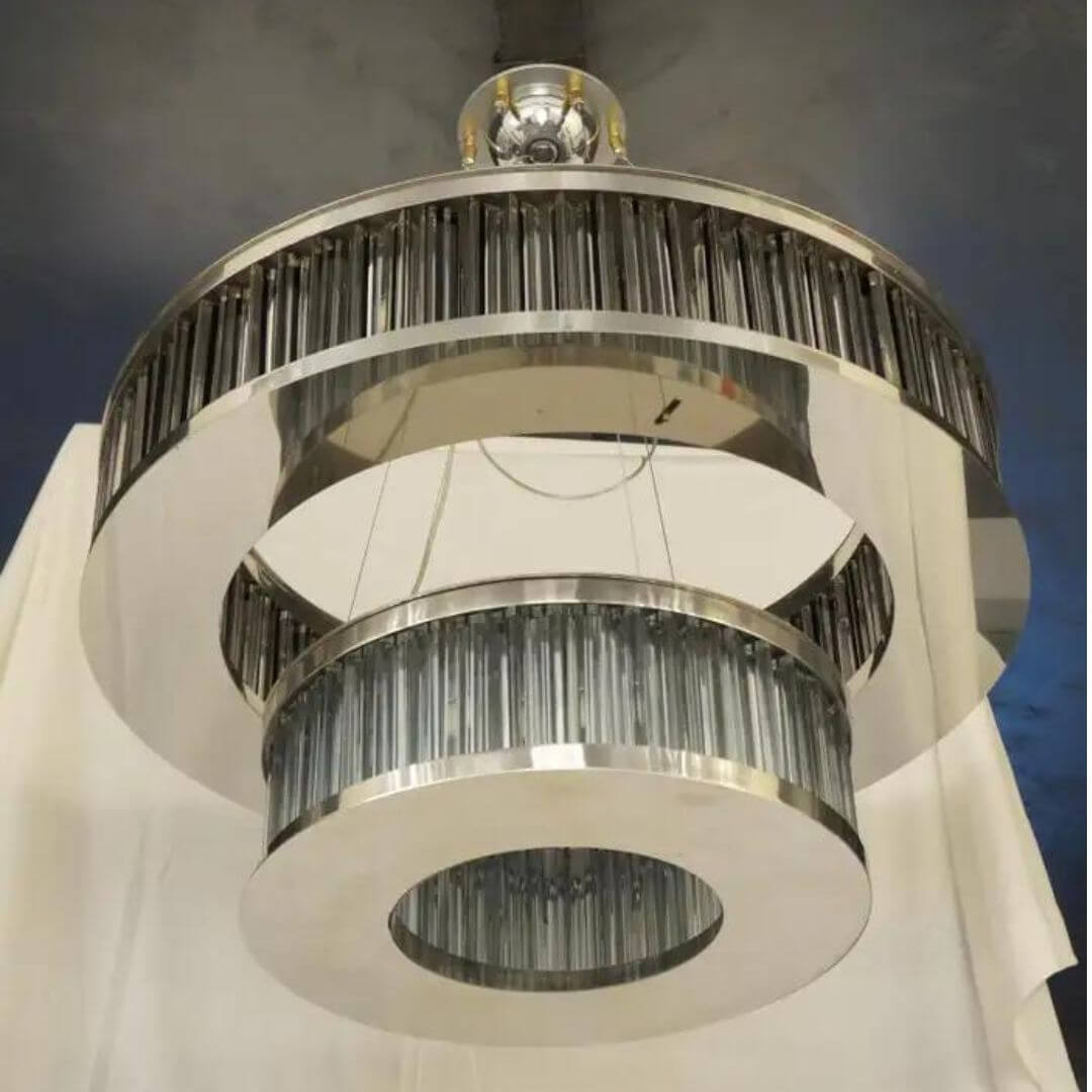 Radiate Dual Ring Chandelier Light – Modern Elegant Ceiling Lighting Fixture with Two Rings
