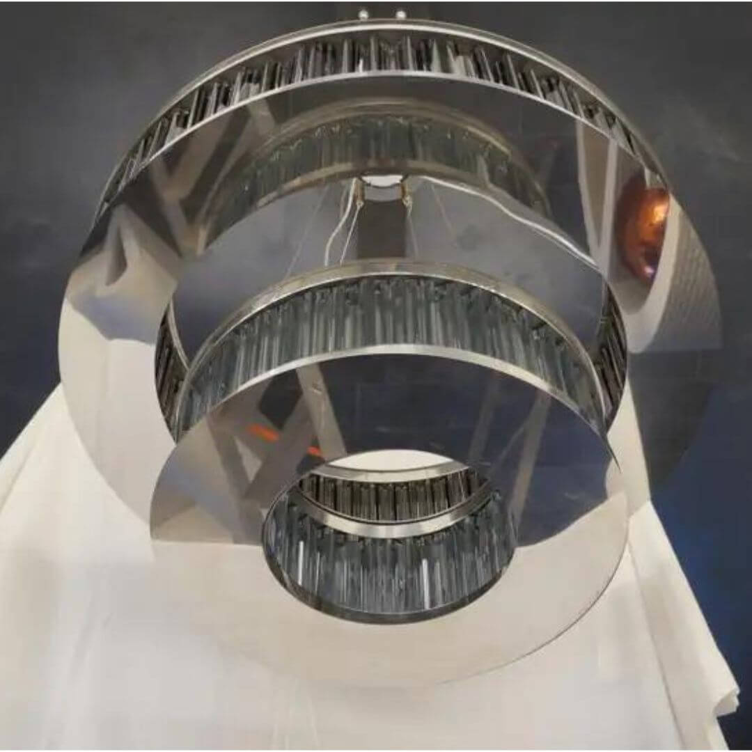 Bottom View of Radiate Dual Ring Chandelier Light – Elegant Modern Ceiling Lighting Fixture