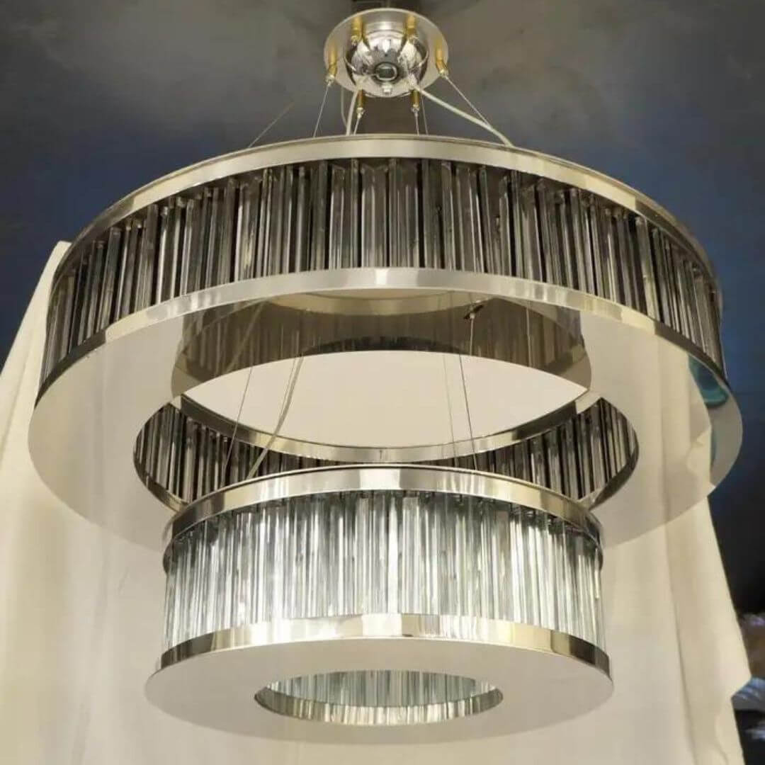 Radiate Dual Ring Chandelier Light – Modern Elegant Ceiling Lighting Fixture with Two Rings