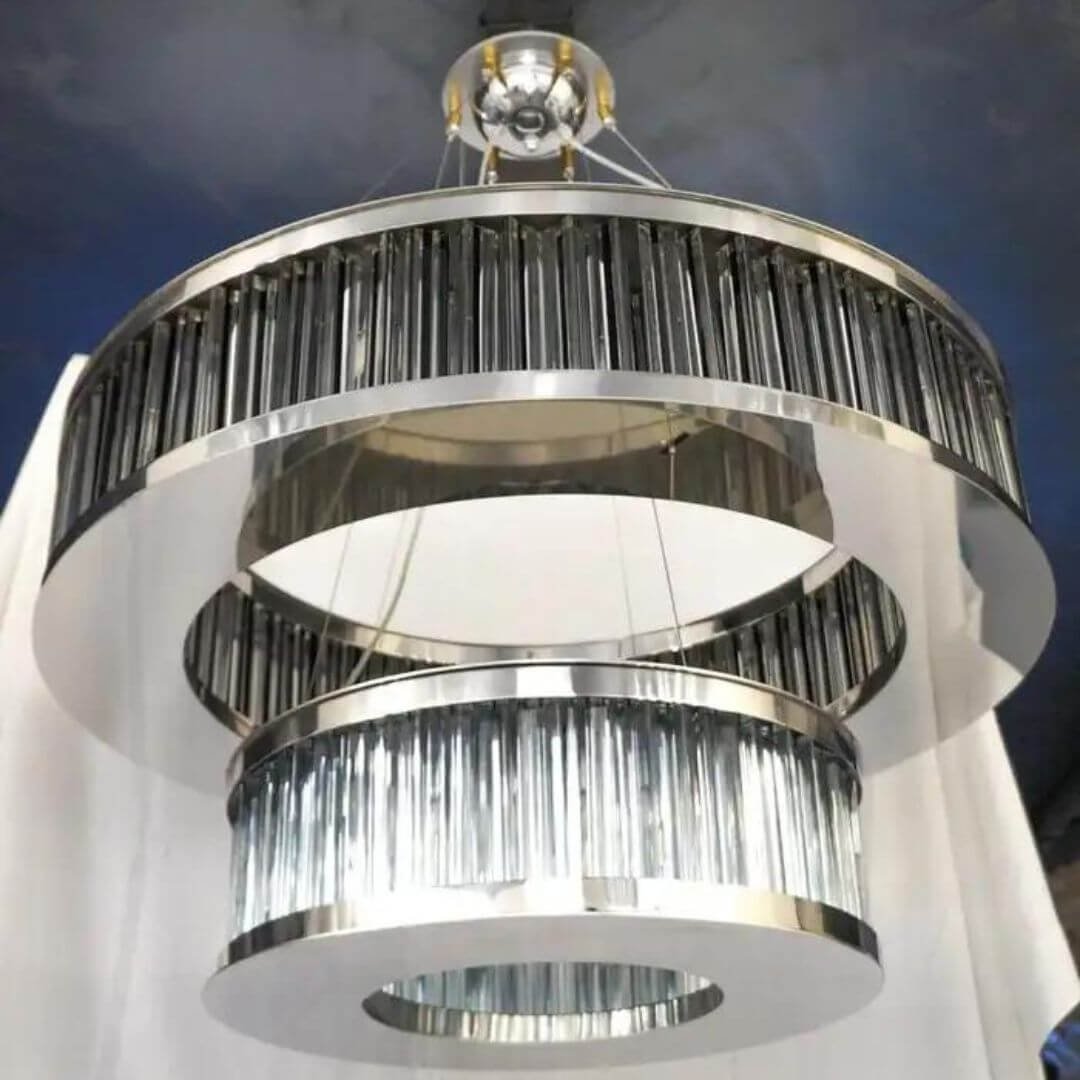 Radiate Dual Ring Chandelier Light – Stylish Modern Ceiling Lighting Fixture with Two Rings