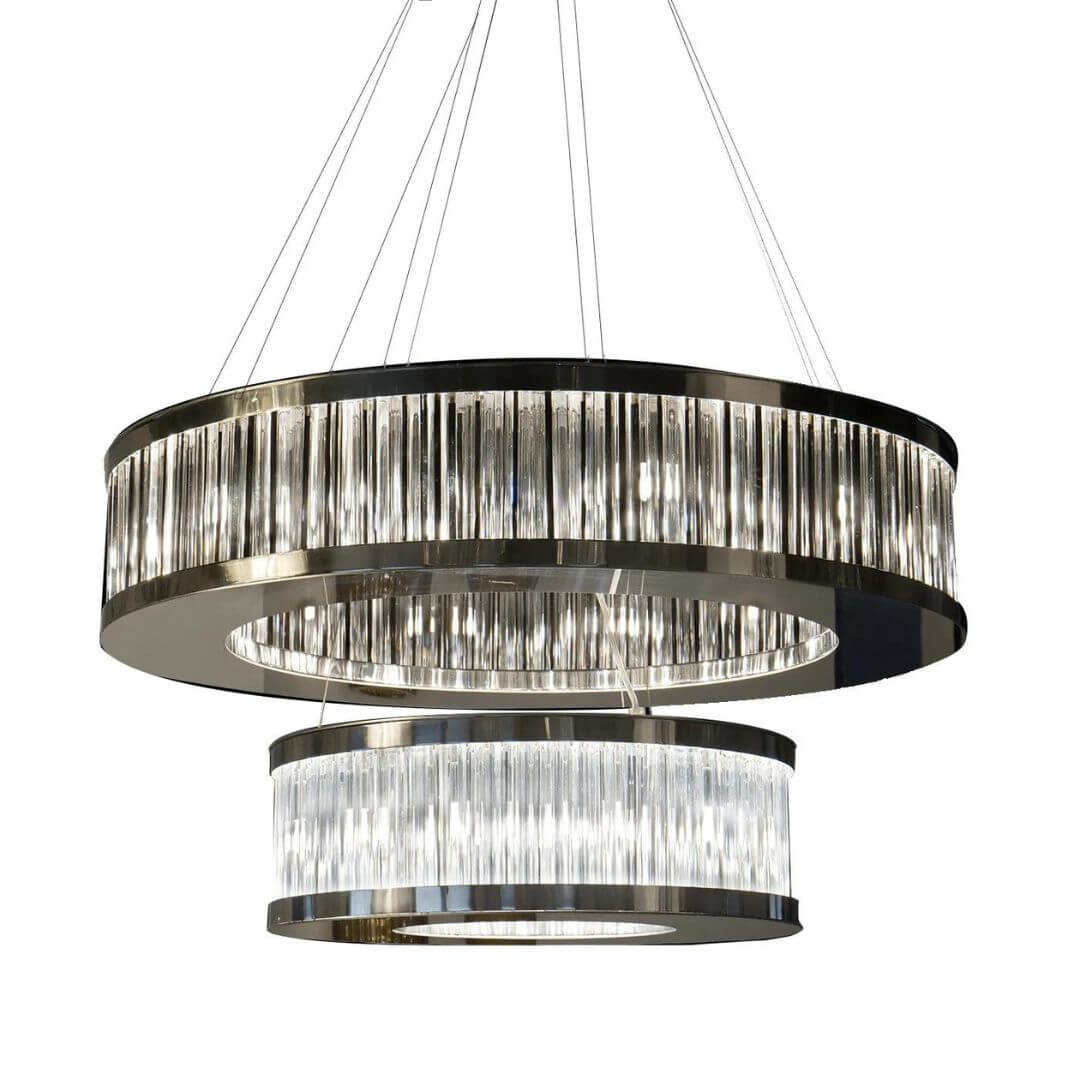 Radiate Dual Ring Chandelier Light – Elegant Modern Ceiling Lighting Fixture with Two Rings